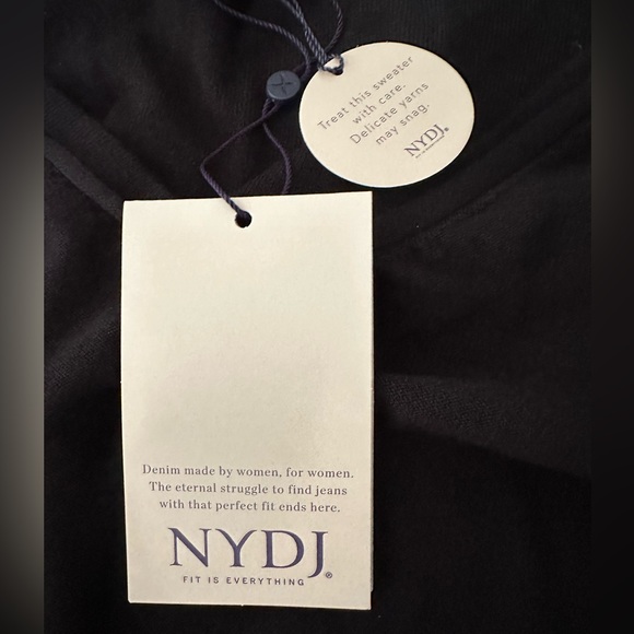 NWT NYDJ V-Neck Black Dolman-Sleeve Sweater Sz 0X - Picture 8 of 15